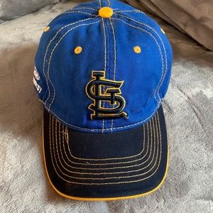 NWOT Unisex Fox Sports St Louis Blues NHL Hockey canvas blue/gold adjustable cap